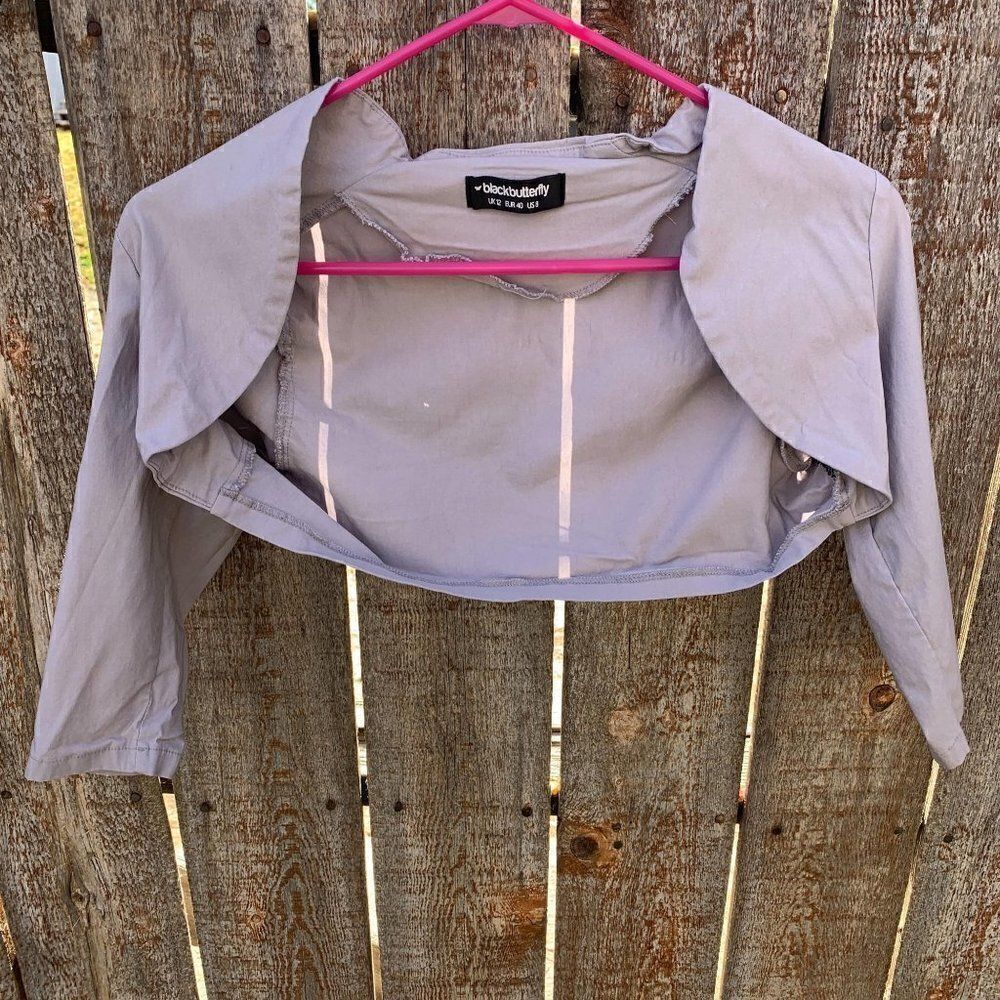 Blackbutterfly shrug 3/4 sleeve size 8
